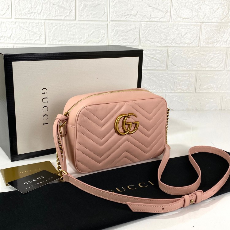 GUCCİ MARMONT MESSENGER BAG PUDRA